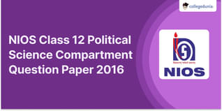 NIOS Class 12 Political Science Compartment Question Paper 2016 with Answer Key
